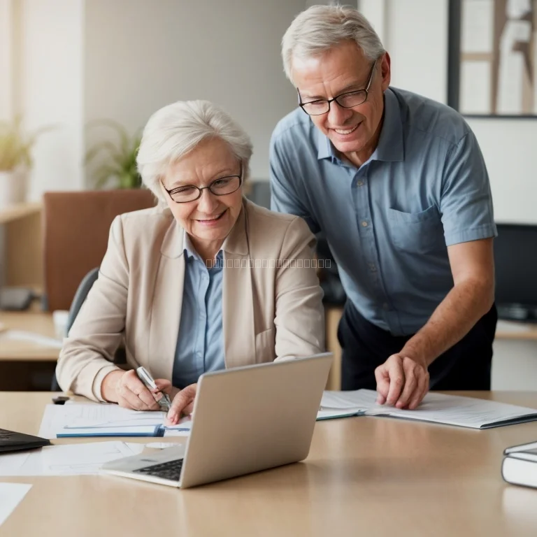 Advisor consulting retiree about insurance options